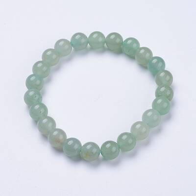 Natural Green Aventurine Beaded Stretch Bracelets