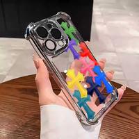 for iPhone 16/15/14/13/12/11 Xs Pro Max Plus Phone Case Luxury Electroplated Clear Drop Protection four corner anti Shockproo...