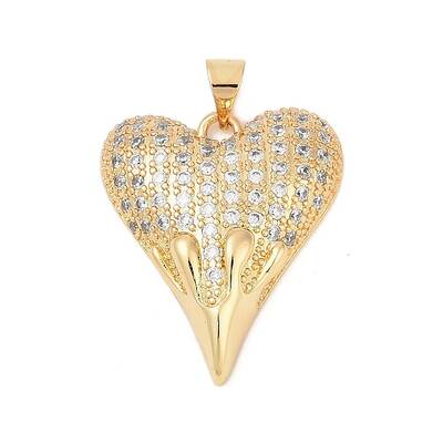 Brass Micro Pave Cubic Zirconia Pendants