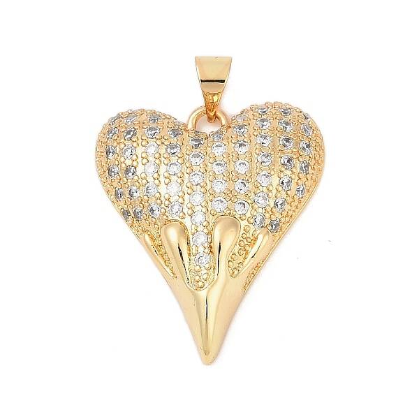 Brass Micro Pave Cubic Zirconia Pendants