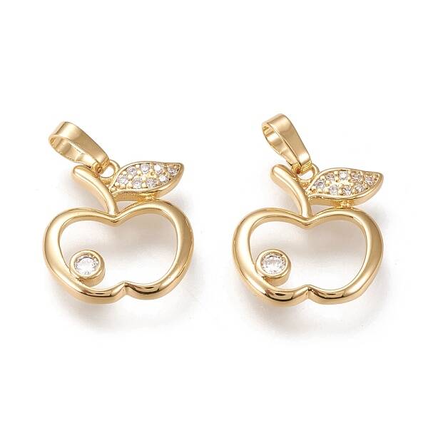 Brass Micro Pave Cubic Zirconia Pendants