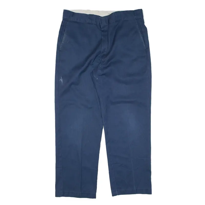 DICKIES Workwear Trousers Blue Regular Straight Mens W34 L28