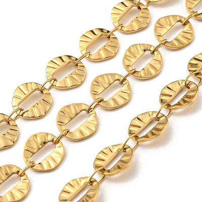 Ion Plating(IP) 304 Stainless Steel Flat Round Chains