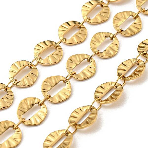 Ion Plating(IP) 304 Stainless Steel Flat Round Chains
