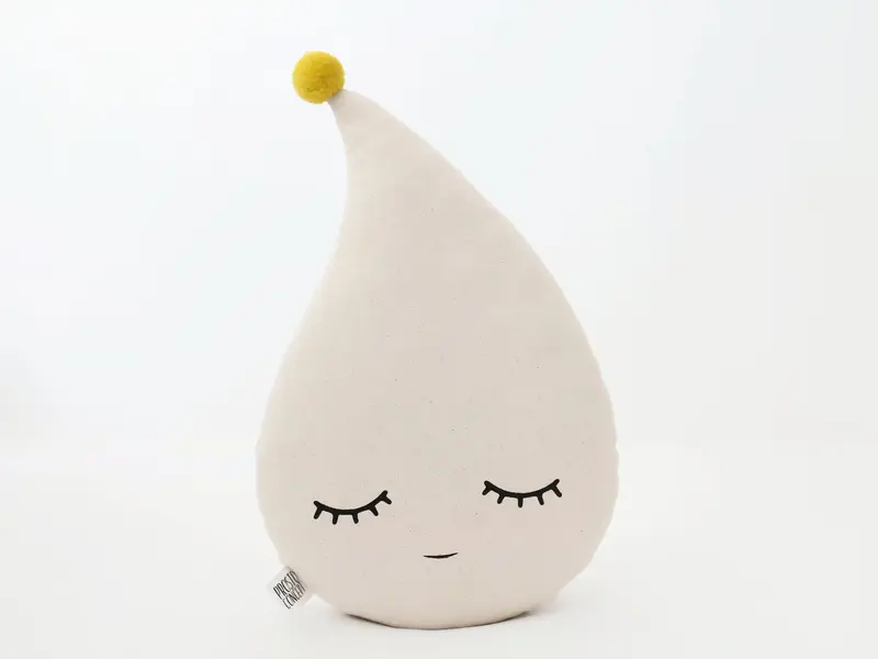 Beige Raindrop Pillow