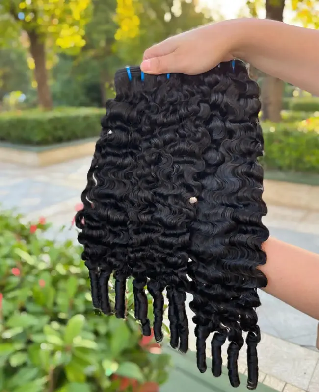 【NEW IN】Lemoda Burmese Curly Bundles Human Hair 100% Unprocessed Virgin Hair Bundles Deals Human Hair Extensions 15A Raw ...