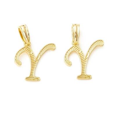 Rack Plating Eco-Friendly Brass Letter Pendants