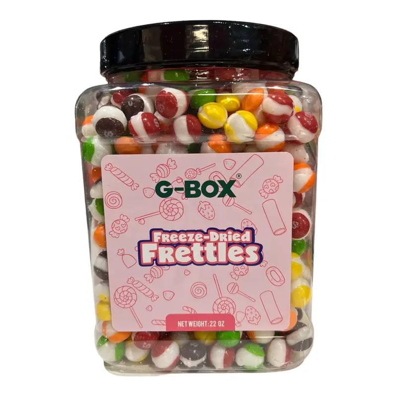 G-Box Freeze Dried Frettles Candy Original Flavor in Tub Jar Container