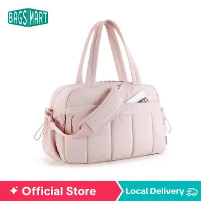 【KOL】BAGSMART Travel Duffel Bag Gym Bag for Women with Wet Pocket Carry-On Weekender Bag Water-Resistant Sports and Worko...