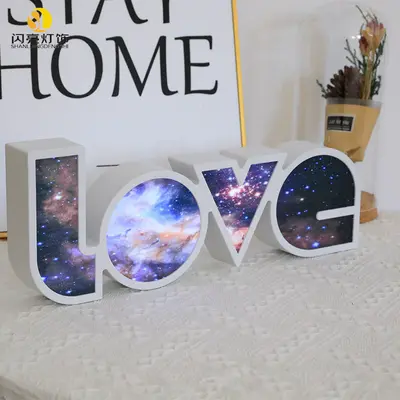 Valentines Day Decor LED LOVE Light Valentines Day Gift For Girlfriend Bithday Wedding Party Decoration Romantic Wedding Deco...