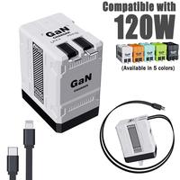 W&O 4-in-1 GaN Fast Charger ,​​W/ Retractable 2-in-1 Cable（31in）\\Compatible With 120W USB-C , Fast Charging, Type-C,...