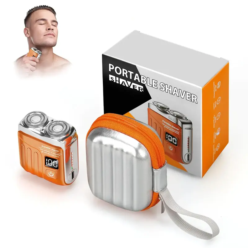 R-19 Luggage Electric Shaver, Mini Shavers for Men, Electric Portable Beard Shaver Razor, USB Rechargeable Comfort Water Proo...