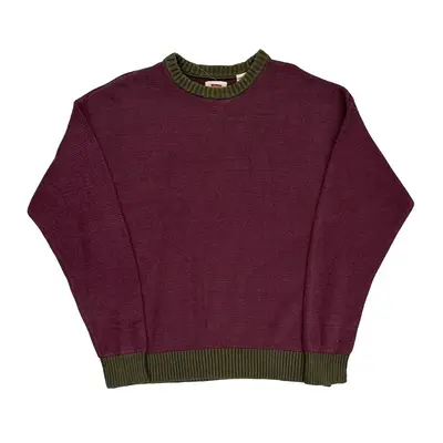 Levis Jumper - Medium Burgundy Cotton Blend