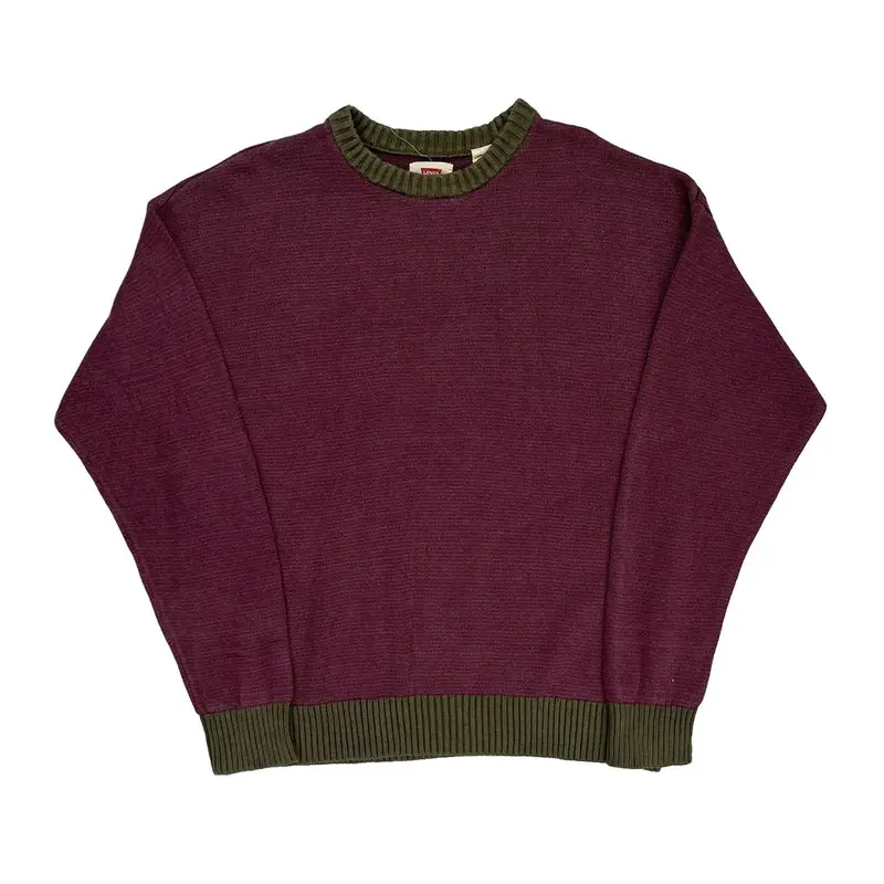 Levis Jumper - Medium Burgundy Cotton Blend