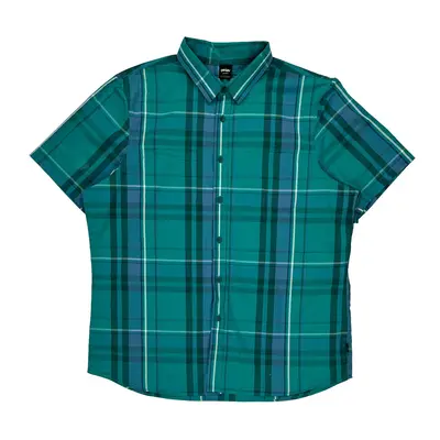 Oakley Checked Short Sleeve Shirt - XL Green Cotton