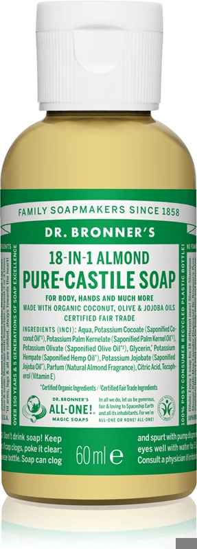 Dr. Bronner'S Almond Universal Liquid Soap 60ml