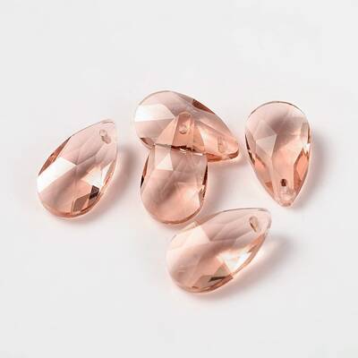 Faceted Teardrop Glass Pendants
