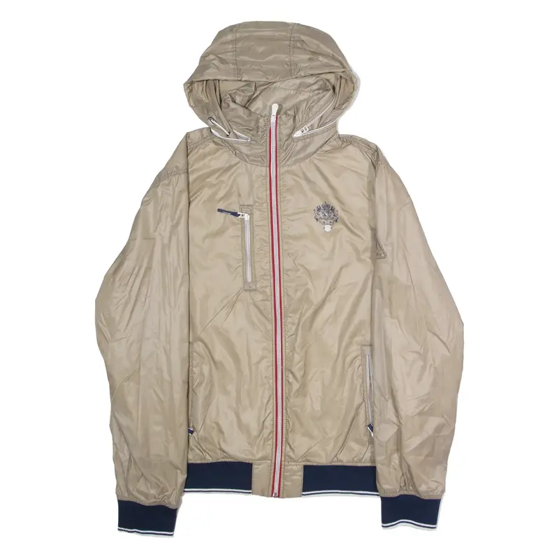 GAASTRA Mens Windbreaker Jacket Beige Hooded 2XL