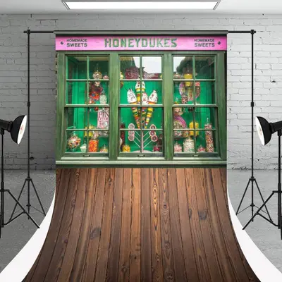 Green Candy Shop Honeydukes Wood Floor Sweep Backdrop