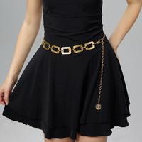 JOJOANS Women's Chain Belt Metal Waist Belt Chunky Belly Link Belt, Body Jewelry Accessories for Women and Girls