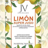 Dona Reclamos Lemon Super Jugo Juice 50g - Quick Fresh Drink with Quickly Freshening Lime & Lime for Skin Health and Hydratio...