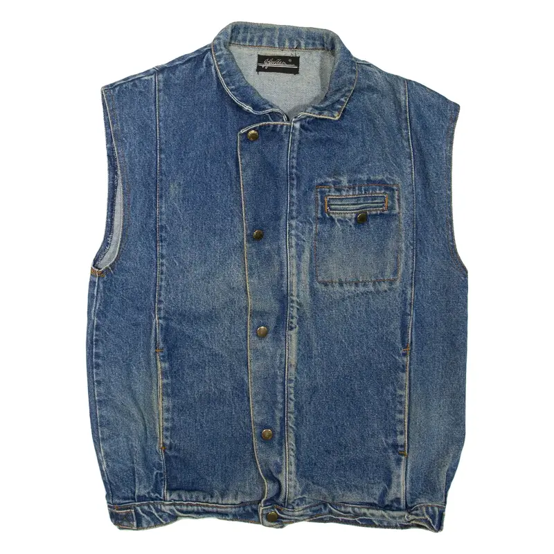 Mens Denim Gilet Blue M