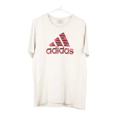 Adidas Spellout T-Shirt - Medium White Cotton