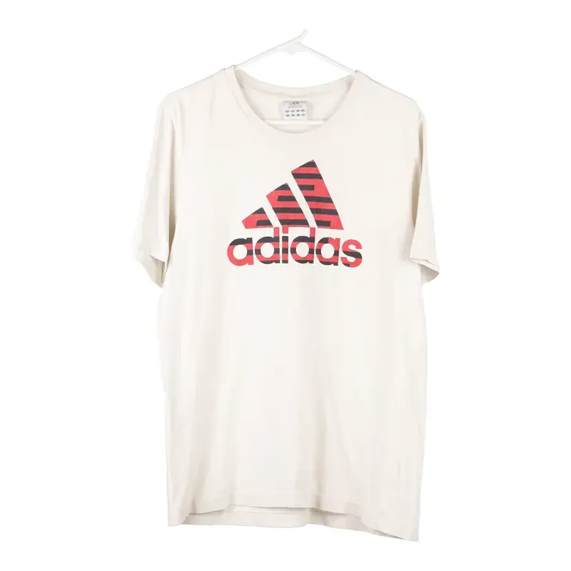 Adidas Spellout T-Shirt - Medium White Cotton