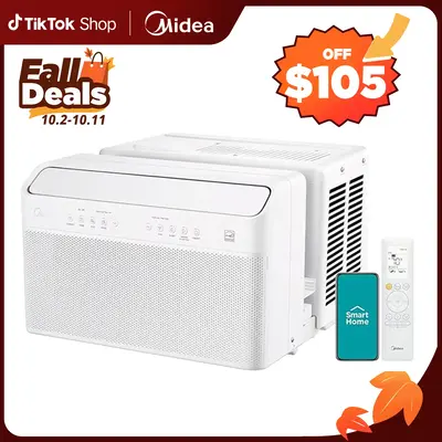 Midea 8K/10K/12K BTU U Shaped Smart Inverter New Window Air Conditioner,  2025 version, Cools up to 450 Sq. Ft.,Ultra Quiet w...