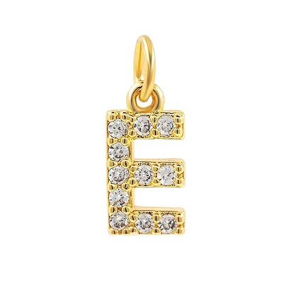 Brass Cubic Zirconia Pendants with Jump Rings