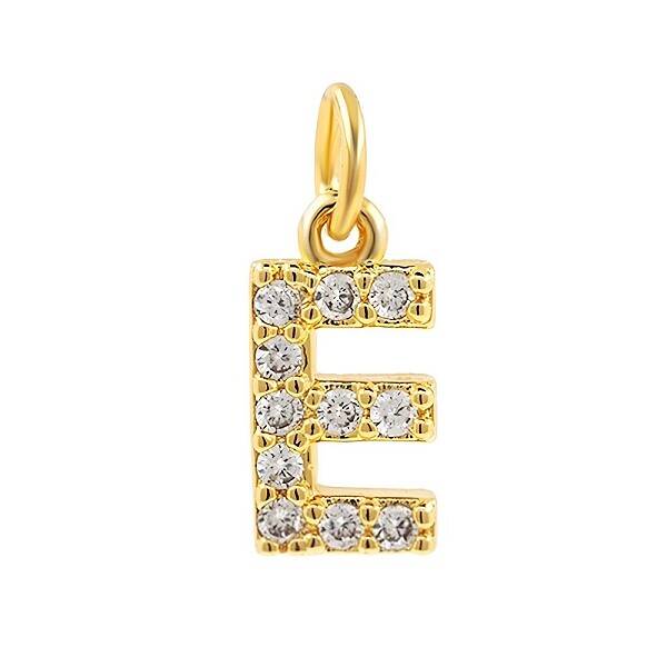 Brass Cubic Zirconia Pendants with Jump Rings