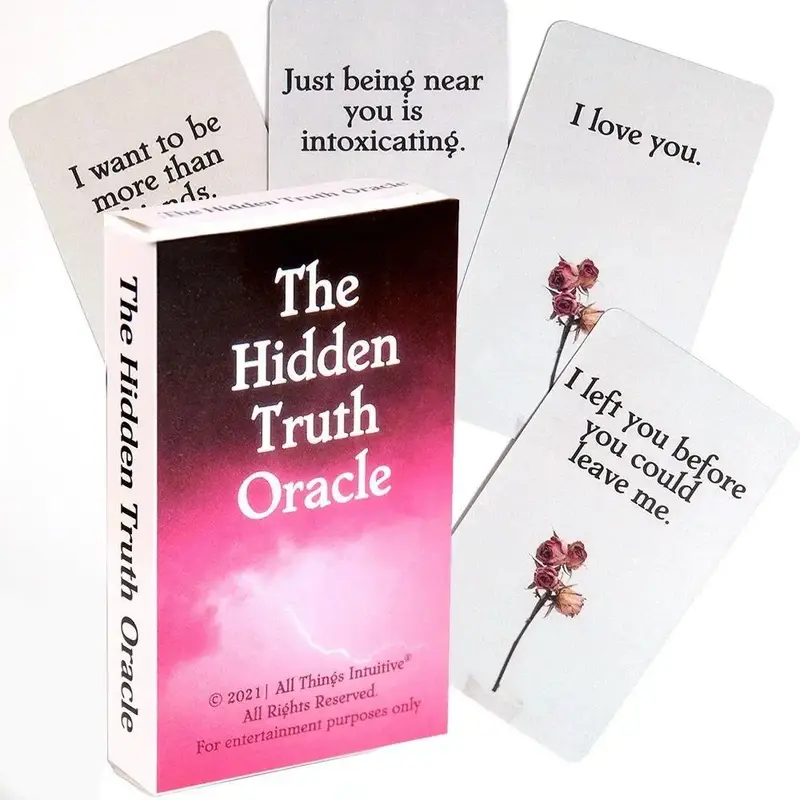 The Hidden Truth Oracle Card Game, 1 Box English Tarot Card Game, Fun Party Game for Adults, Party Entertainment Supplies, Ta...