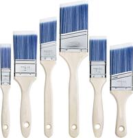 Paint Brushes, 6 Pack, Treated Wood Handle, Paint Brushes for Walls, Stain Brush, Wall Paint Brushes, Furniture Paint Brush, ...
