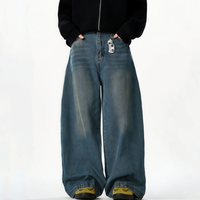 Echoepic Baggy Jeans for Men&Women Unisex Y2K Streetwear Vintage Wide Leg Cargo Casual Loose Fit Denim Hip Hop Skater Straigh...
