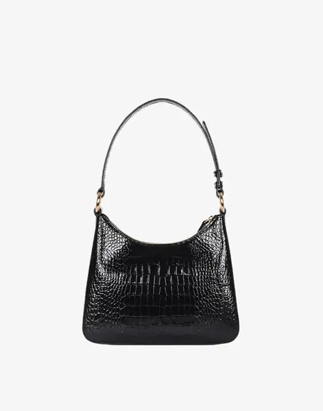 Luxe Medium Shoulder Bag | Color: Bright Red Croco