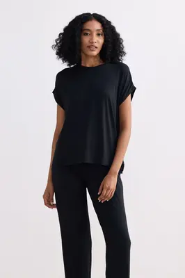 Relaxed Tee in Black | Color: Black | Size: S
