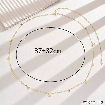 Elegant Summer Iron Rhinestone Evil Eye Waist Chains