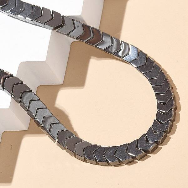 Arrow Synthetic Non-Magnetic Hematite Beaded Necklaces