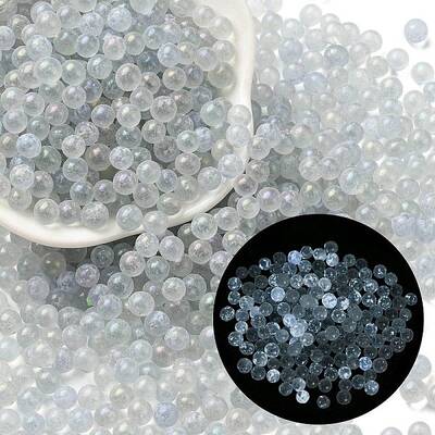 Luminous Glow in the Dark Transparent Glass Round Beads