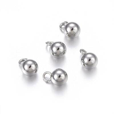 Tarnish Resistant 304 Stainless Steel Sphere Charms