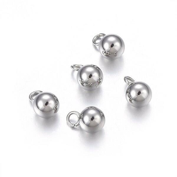 Tarnish Resistant 304 Stainless Steel Sphere Charms