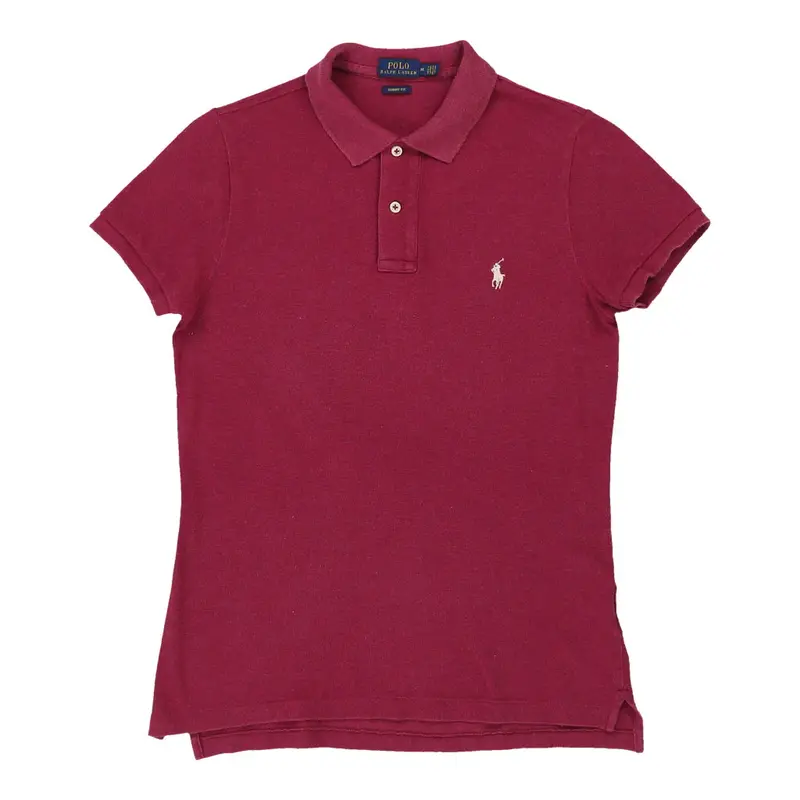 Polo by Ralph Lauren Skinny Fit Polo Shirt - Medium Pink Cotton | Size: medium
