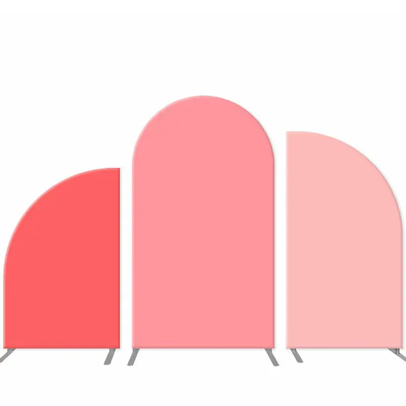 Aperturee Pink System Solid Color Arch Backdrop Kit For Party | Circle Arch Backdrop Diy | Round Arch Backdrop Cover | Custom...