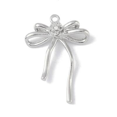 Brass Micro Pave Clear Cubic Zirconia Pendants