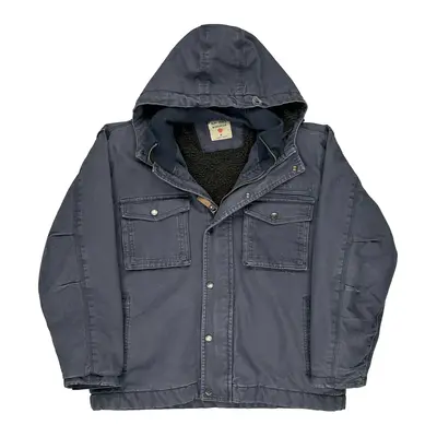 Ruff Hewn Jacket - Medium Blue Cotton | Size: medium