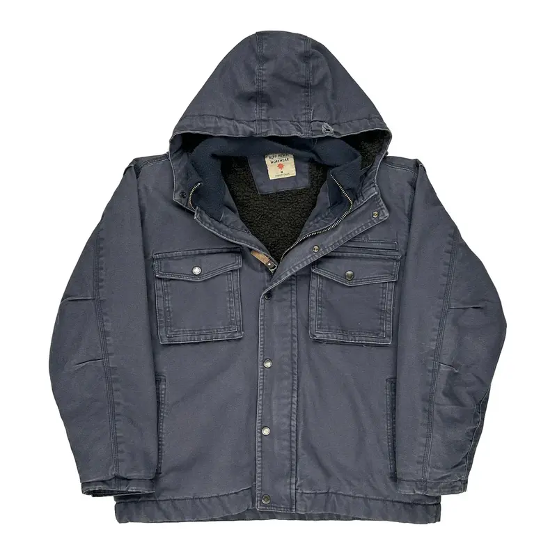 Ruff Hewn Jacket - Medium Blue Cotton | Size: medium