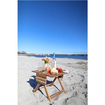 6 Customized La Cuisine Picnic Table & Carrier - Acacia Wood