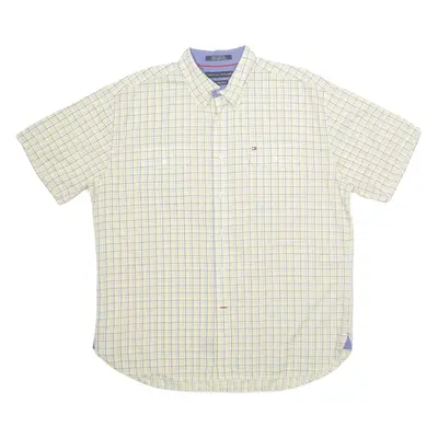 TOMMY HILFIGER Mens Shirt Yellow Check XL