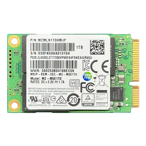 MZM5E1T0BW Samsung 850 EVO Series 1TB mSATA 6GB/s SATA 1GB Cache V-NAND Solid State Drive