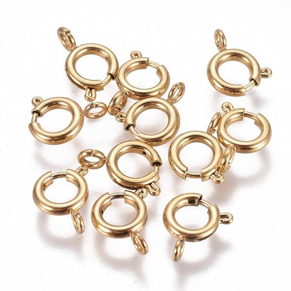 Ion Plating(IP) 304 Stainless Steel Spring Ring Clasps